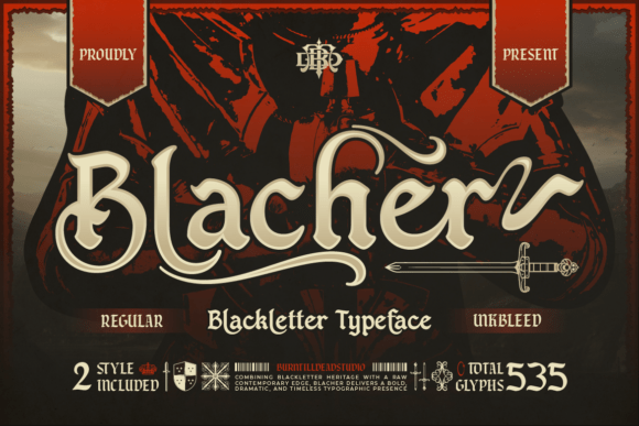 Blacher Typeface: A Bold Blackletter for Modern Branding