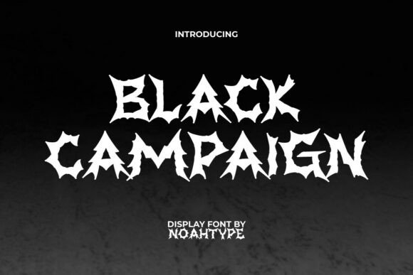 Black Campaign: A Jagged Typeface for Bold Brand Identity