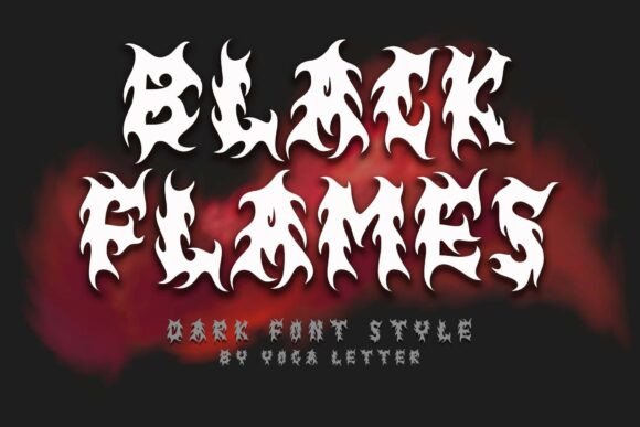 Black Flames: A Bold Display Typeface for Dramatic Editorial Design