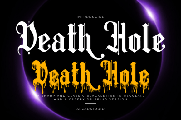Black Hole: A Bold Gothic Typeface for Creative Makers