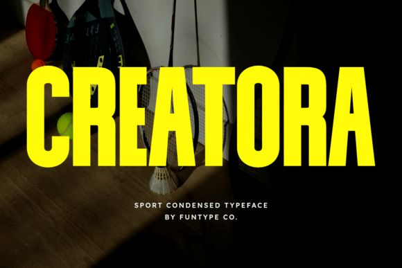 Creatora: The Bold Sport Condensed Typeface for High-Energy Branding