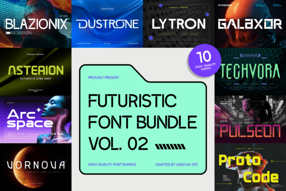 Futuristic Bundle Vol.02: The Ultimate Typeface for Digital Campaigns