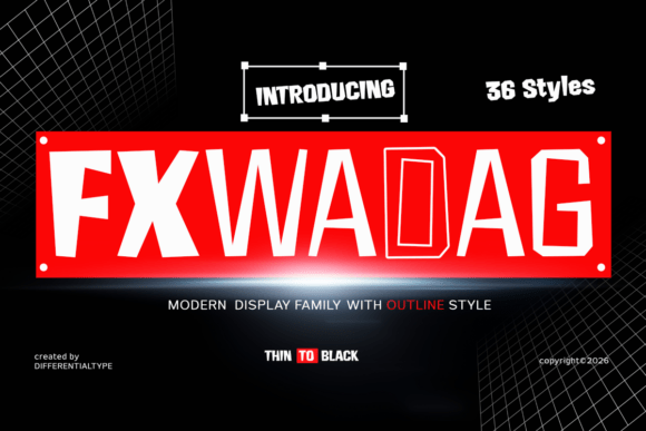 Fx Wadag: The Modern Display Typeface for Bold Branding