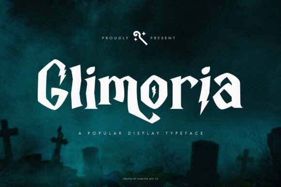 Glimoria: The Horror Display Font for Spine-Chilling Campaigns