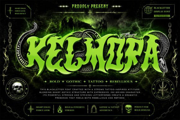 Kelmora: The Bold Blackletter Typeface for Memorable Branding