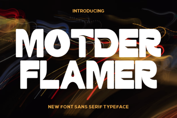 Motder Flamer: Bold Sans Serif Fonts for Handmade Labels and Signs