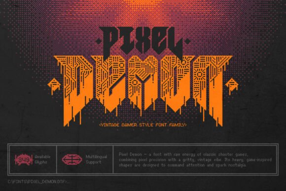 Pixel Demon: The Ultimate Retro Gaming Typeface for Makers