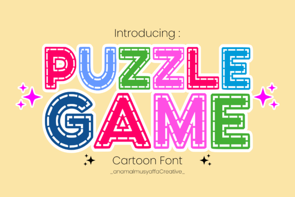 Puzzle Game: The Vibrant Font for Youthful Brand Campaigns