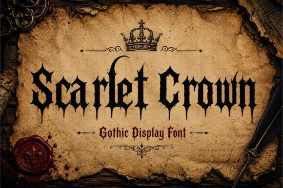 Scarlet Crown: A Gothic Blackletter Typeface for Editorial Impact