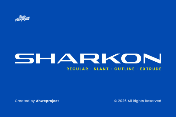 Sharkon: The Bold Modern Typeface for High-Impact Shop Branding