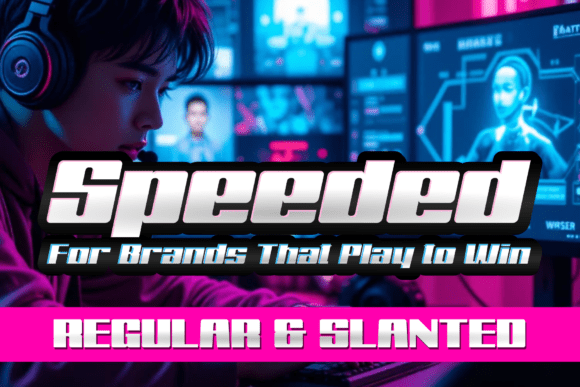 Speeded Typeface for High-Energy Gaming and Racing Campaigns
