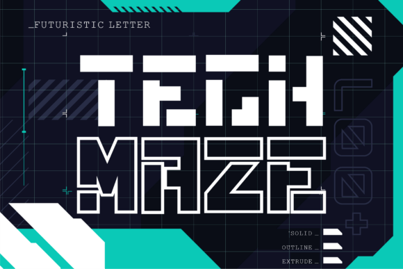 Techmaze: The Ultimate Display Font for Modern Design